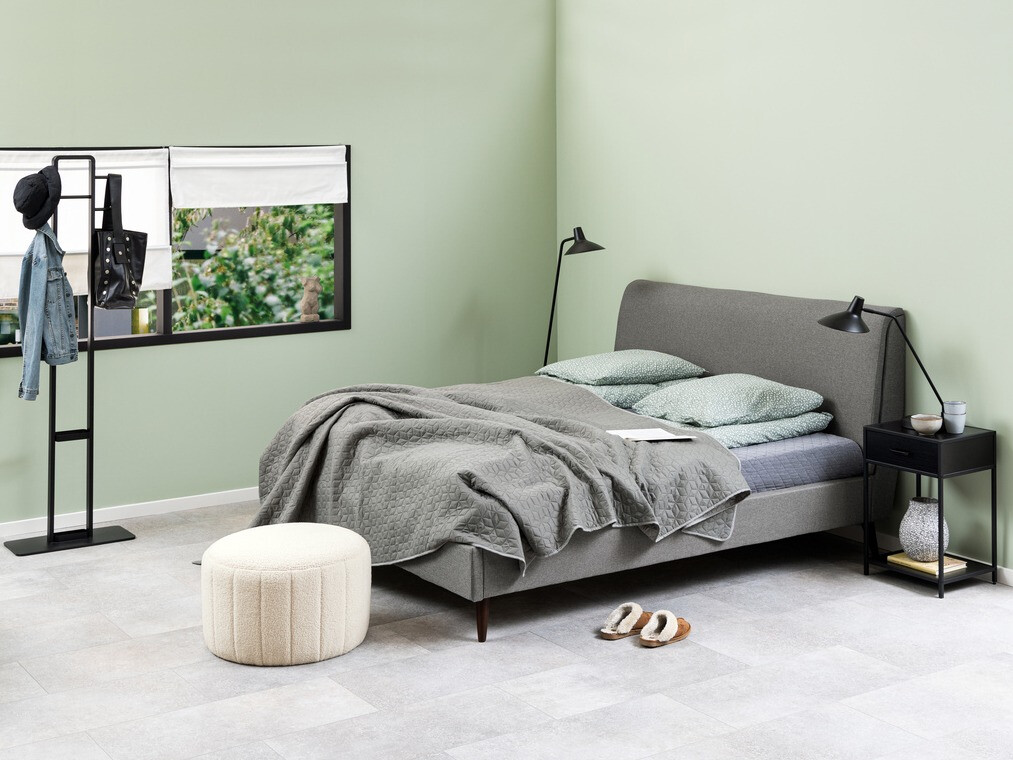 Noćni ormarić Norsica Sevferi 128 (Crni jasen + Crna)