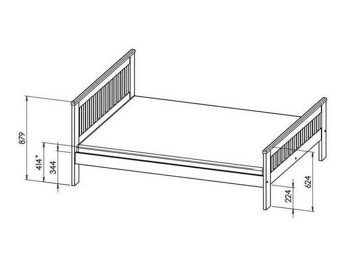 Krevet Ogden 162 (Antracit)