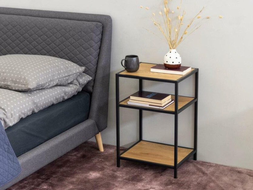 Pomoćni stolić Norsica Sevferi 114 (Divlji hrast + Crna)