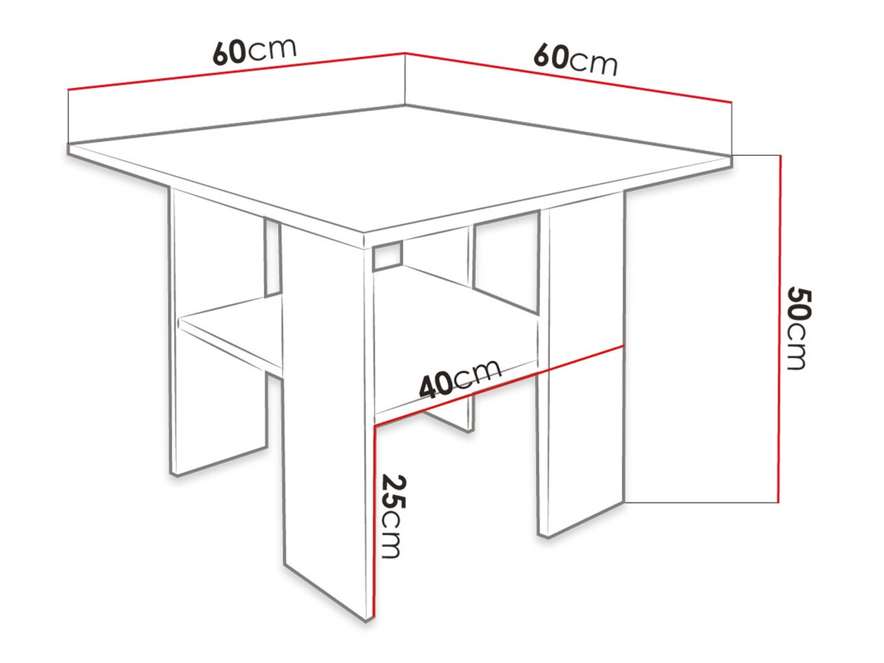 Stolić za kavu Reading 102 (Crna + Craft hrast)
