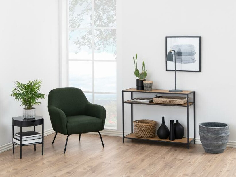 Konzolni stolić Norsica Sevferi 148 (Divlji hrast + Crna)