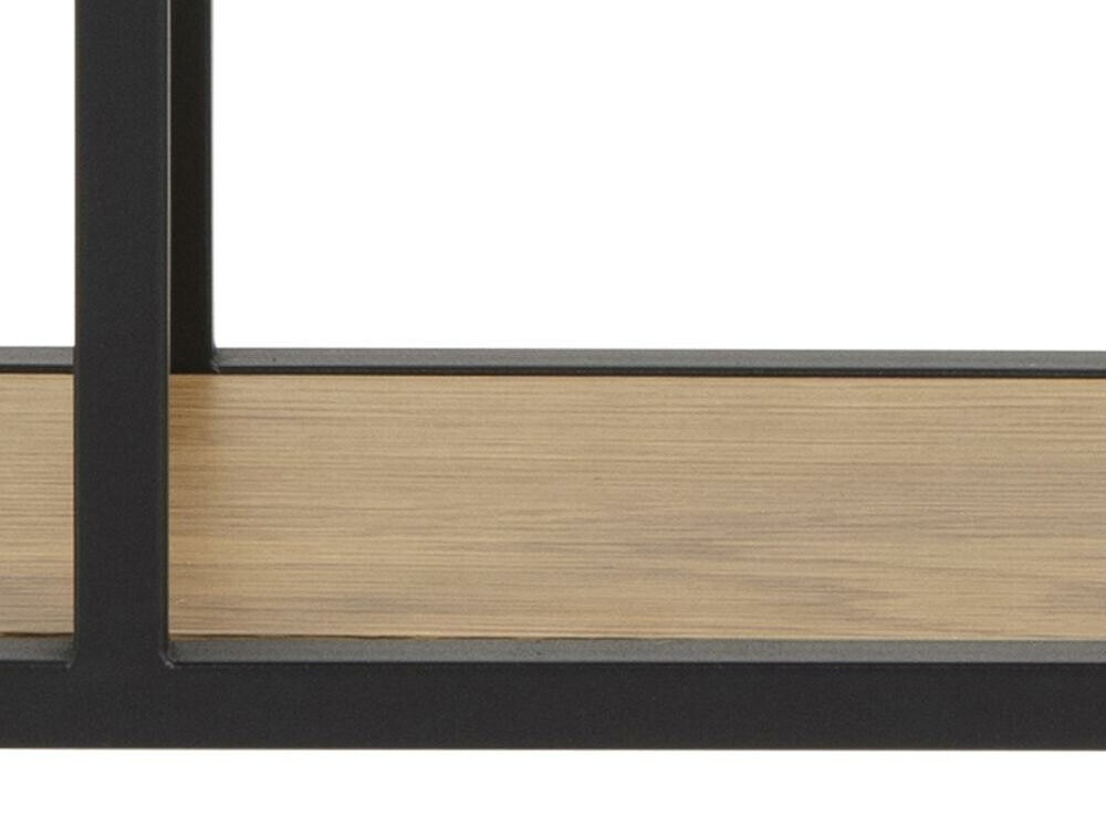 Zidna polica Norsica Sevferi 144 (Divlji hrast + Crna)