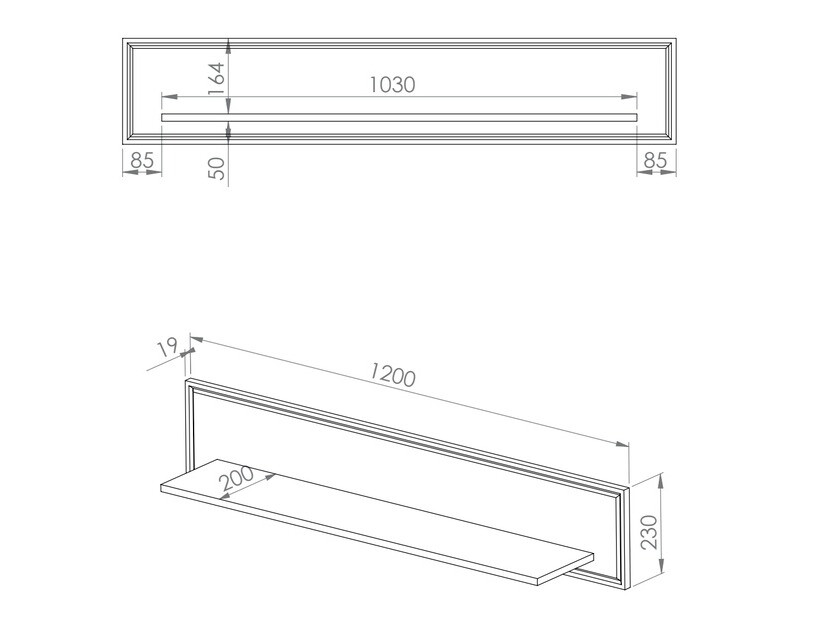 Zidna polica Elbrevi 108