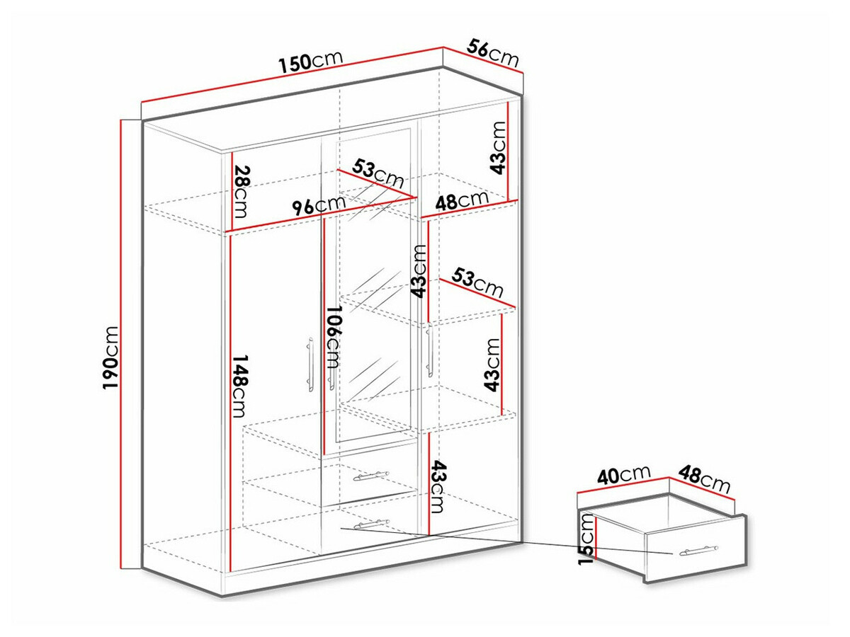 Ormar Cavmero 103 (Antracit)