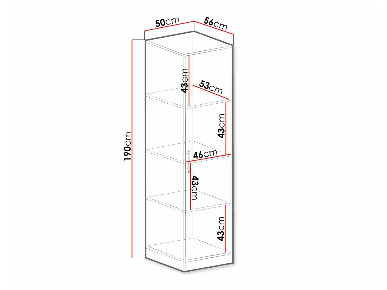 Polica Cavmero 107 (Sonoma hrast + Bijela)