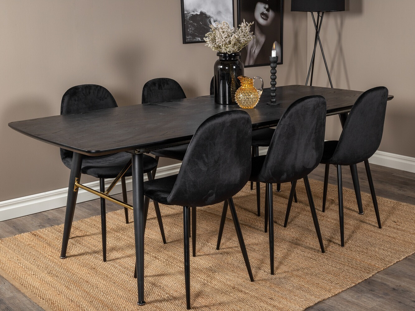 Blagovaonski set Dallas 1580 (Crna)