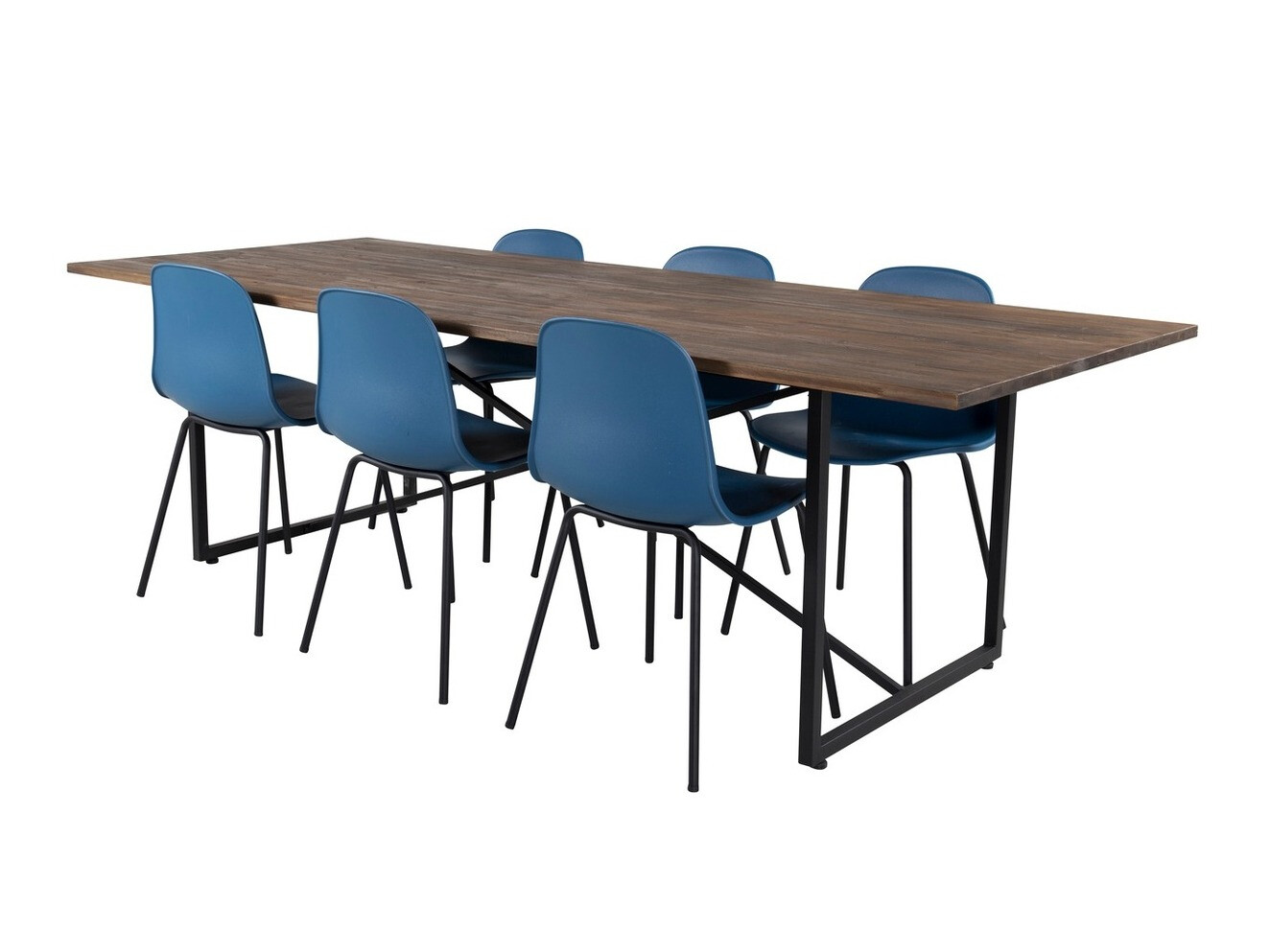 Blagovaonski set Dallas 1861 (Crna + Svijetlo plava)