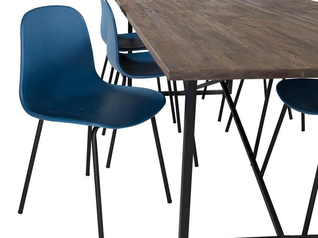 Blagovaonski set Dallas 1861 (Crna + Svijetlo plava)