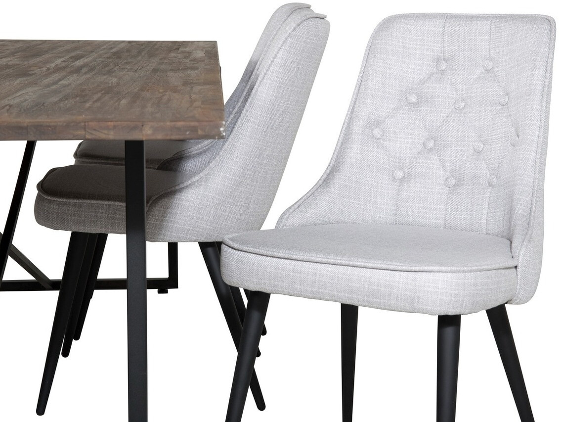 Blagovaonski set Dallas 1865 (Crna + Svijetlo siva)