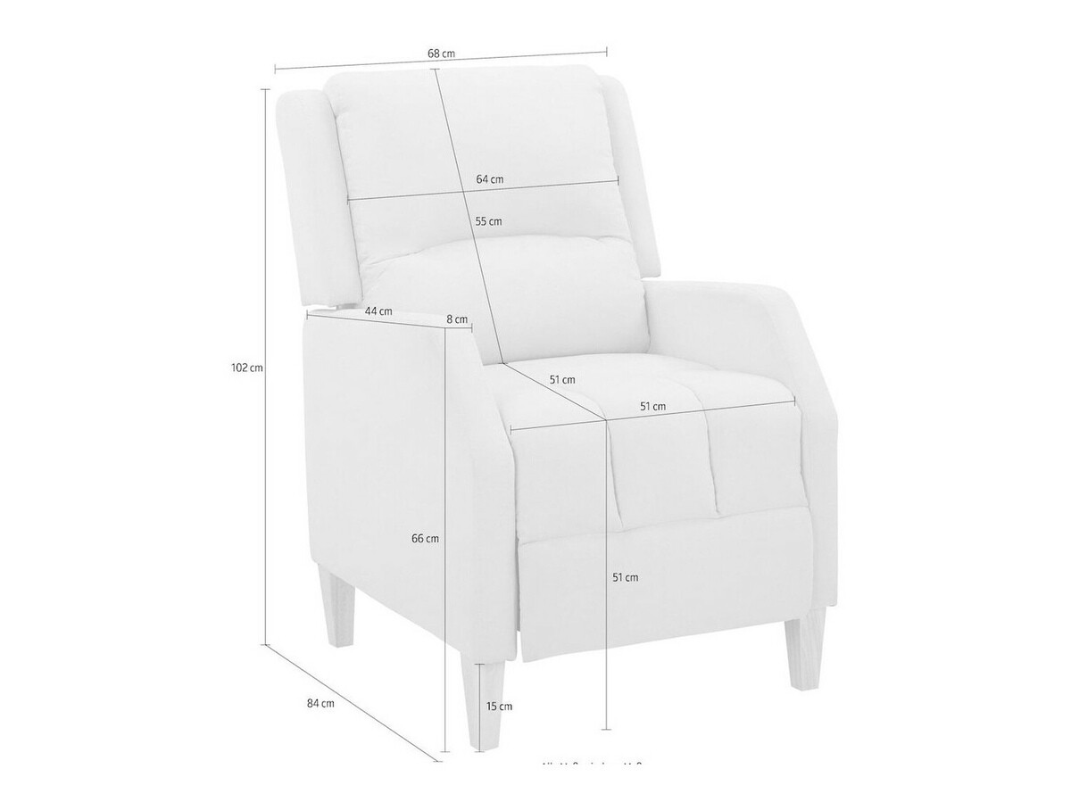 Podesiva fotelja Denton 897 (Siva)