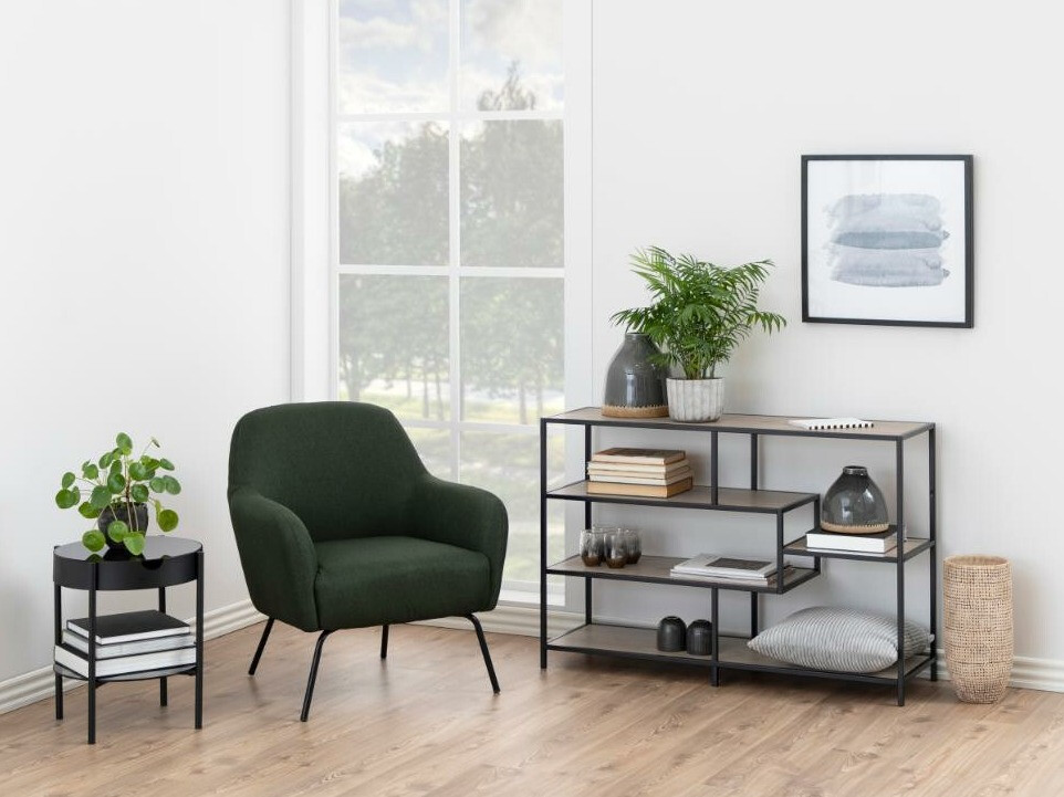 Polica Norsica Sevferi 102 (Sonoma hrast + Crna)