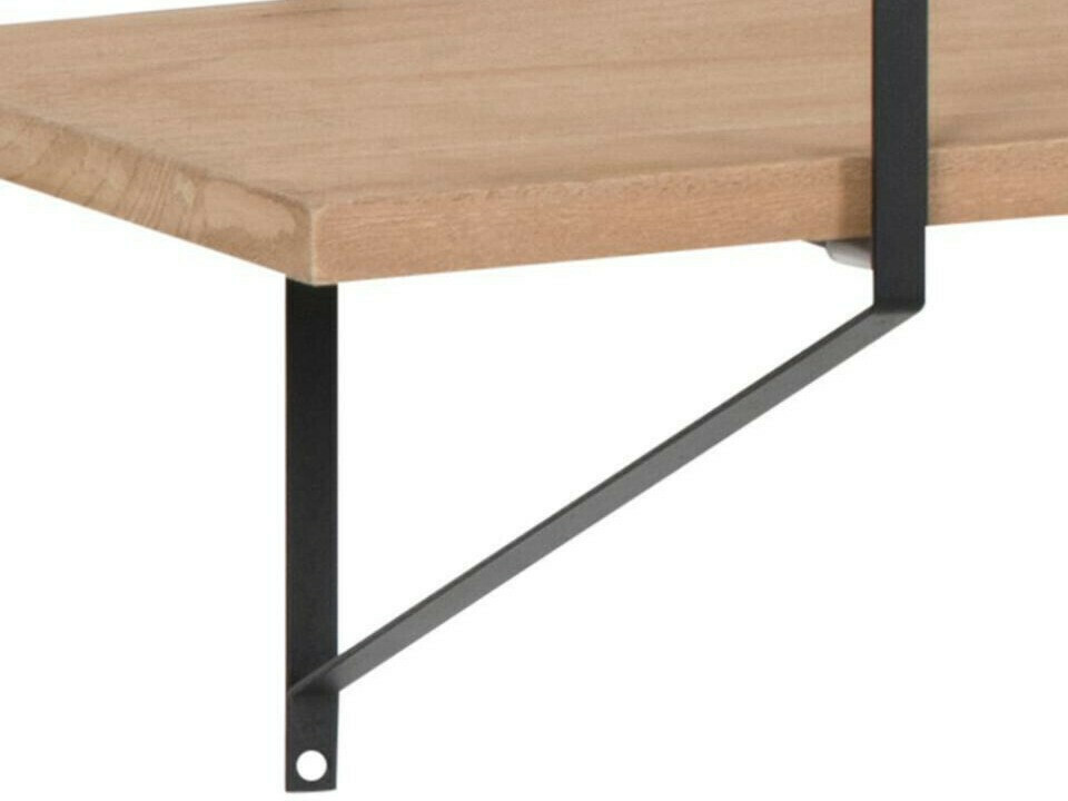 Zidna polica Norsica 447 (Svijetlo smeđa + Crna)