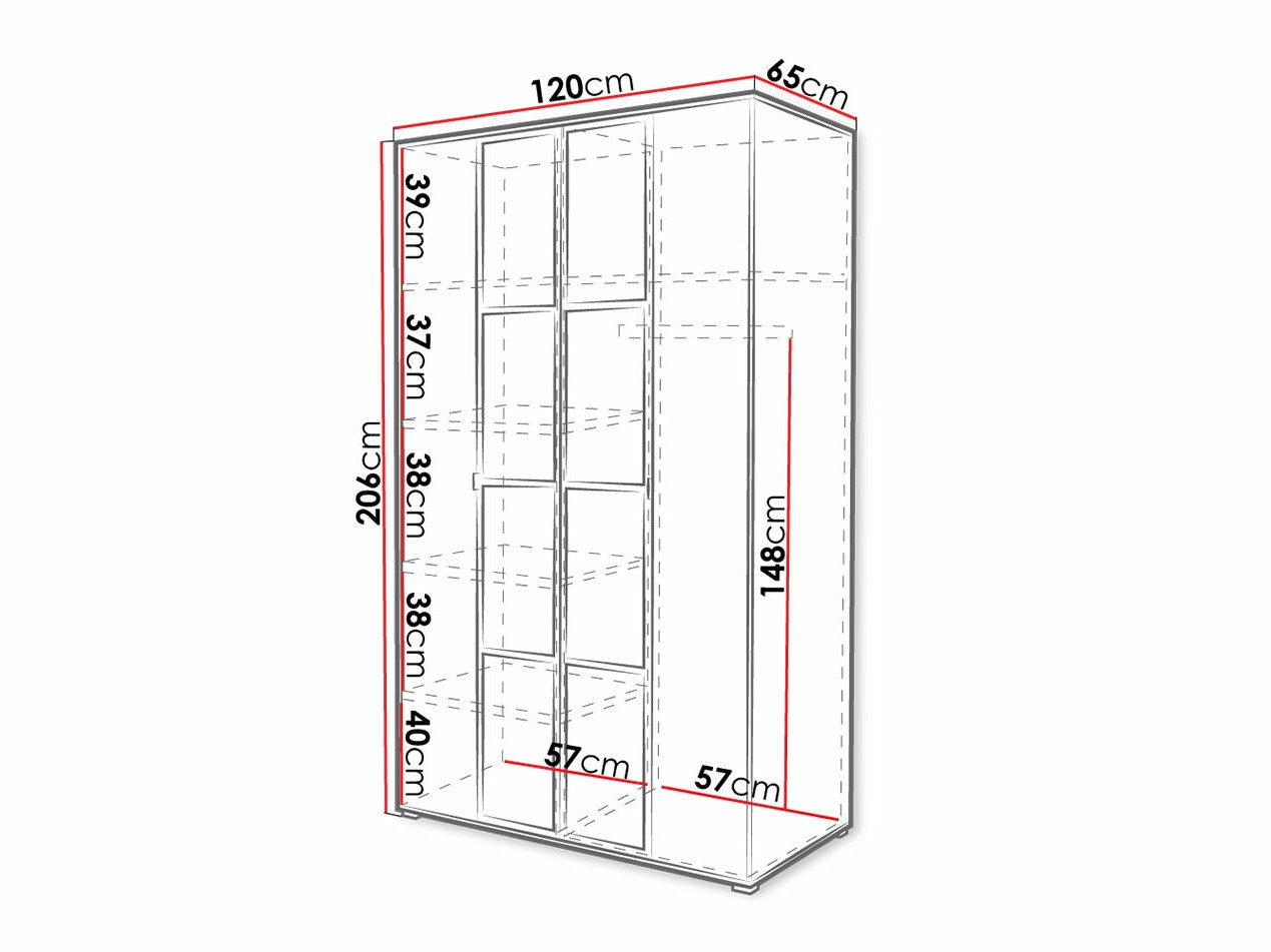 Ormar Toledo 117 (Bijela + Crna)