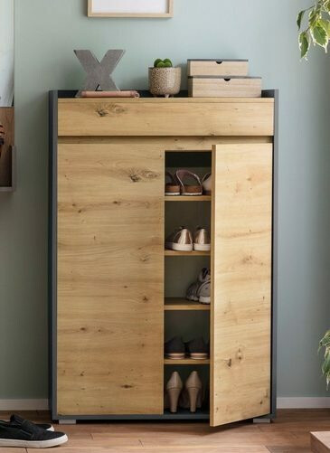 Polica za cipele Ruvciri 101 (Hrast + Antracit)