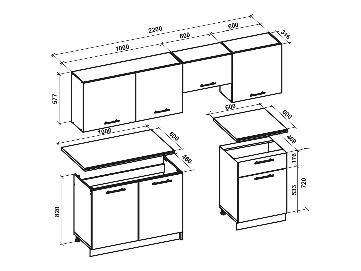 Kuhinjski set Houston 1332