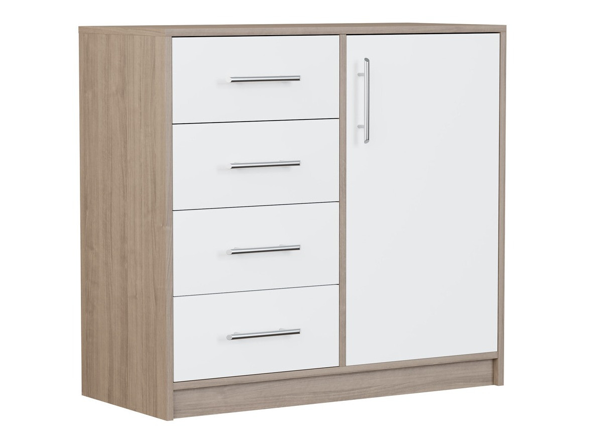 Komoda Cavmero 108 (Sonoma hrast + Bijela)