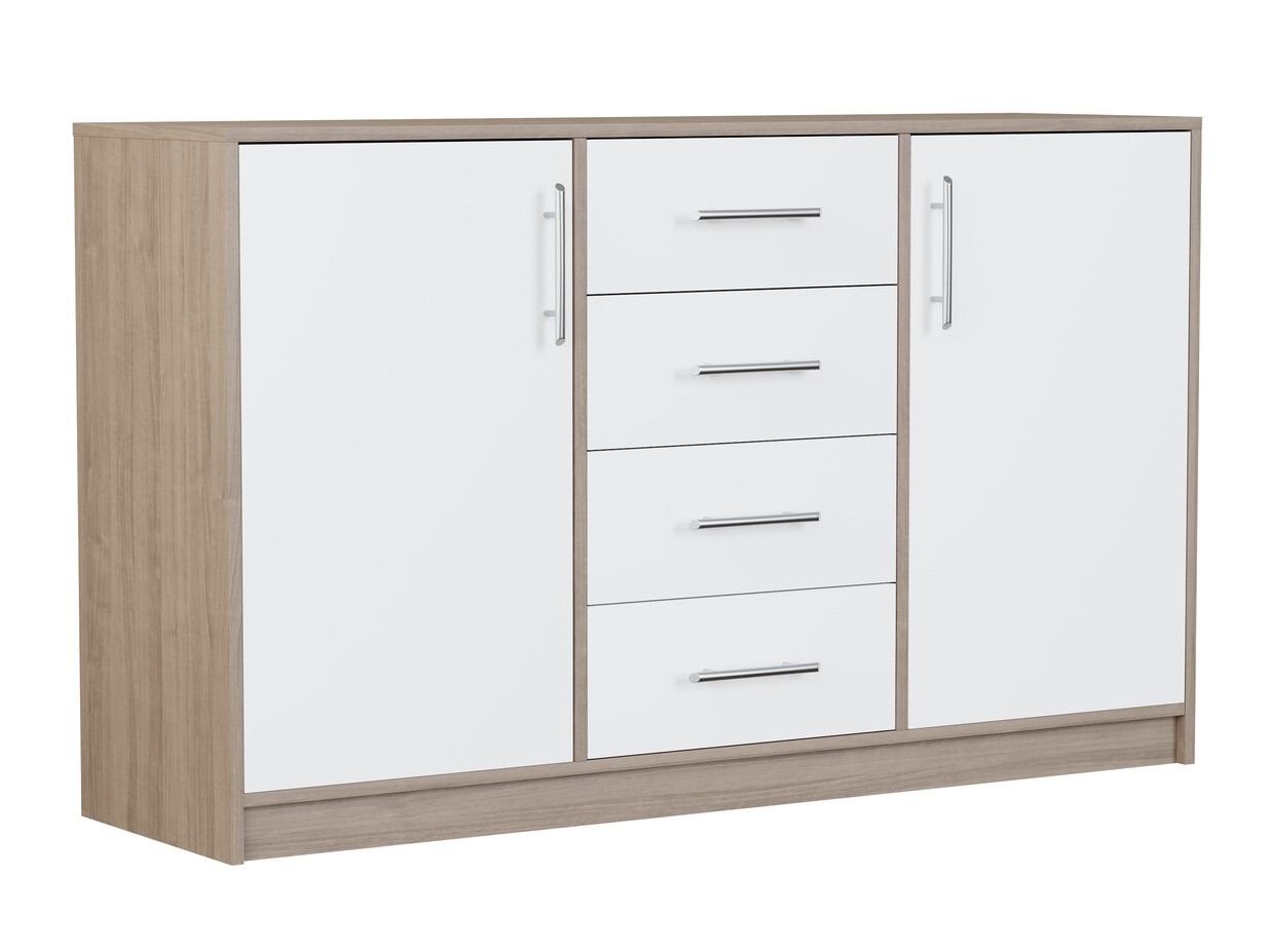 Komoda Cavmero 109 (Sonoma hrast + Bijela)