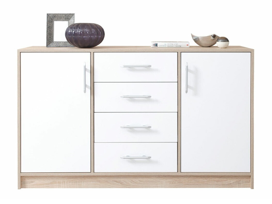 Komoda Cavmero 109 (Sonoma hrast + Bijela)
