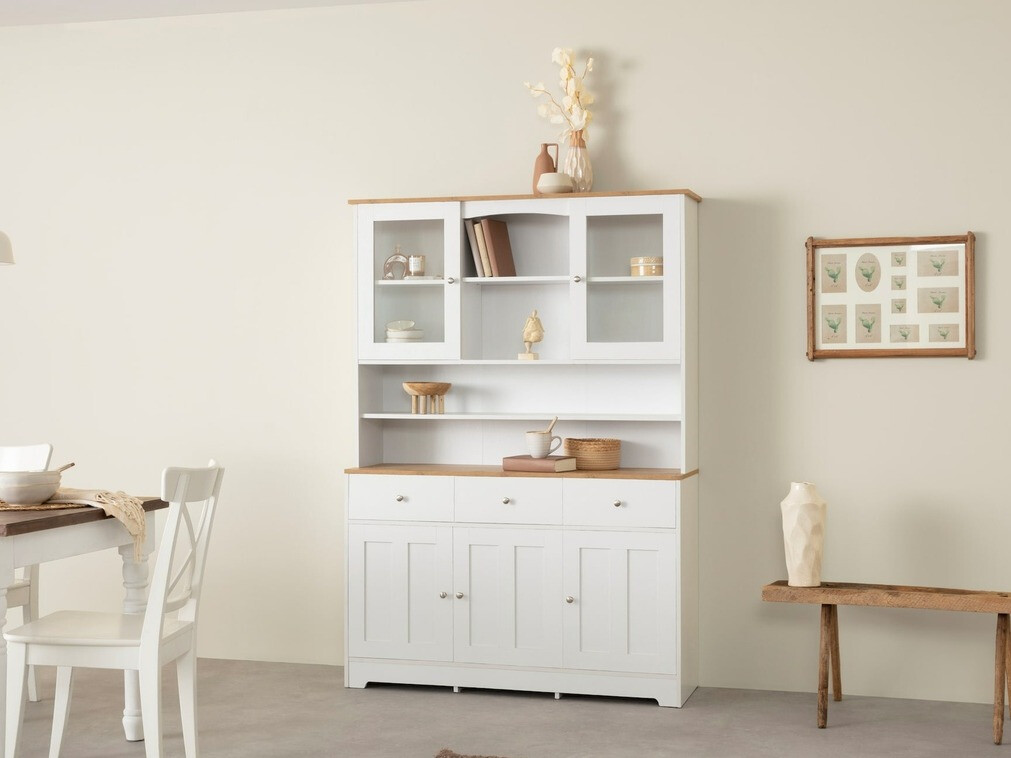 Polica Denton 893 (Bijela + Hrast)