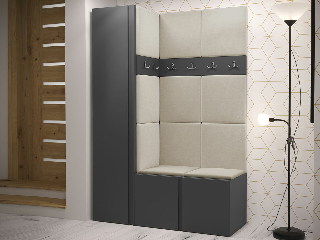 Set za hodnik Hartford 471 (Grafit)