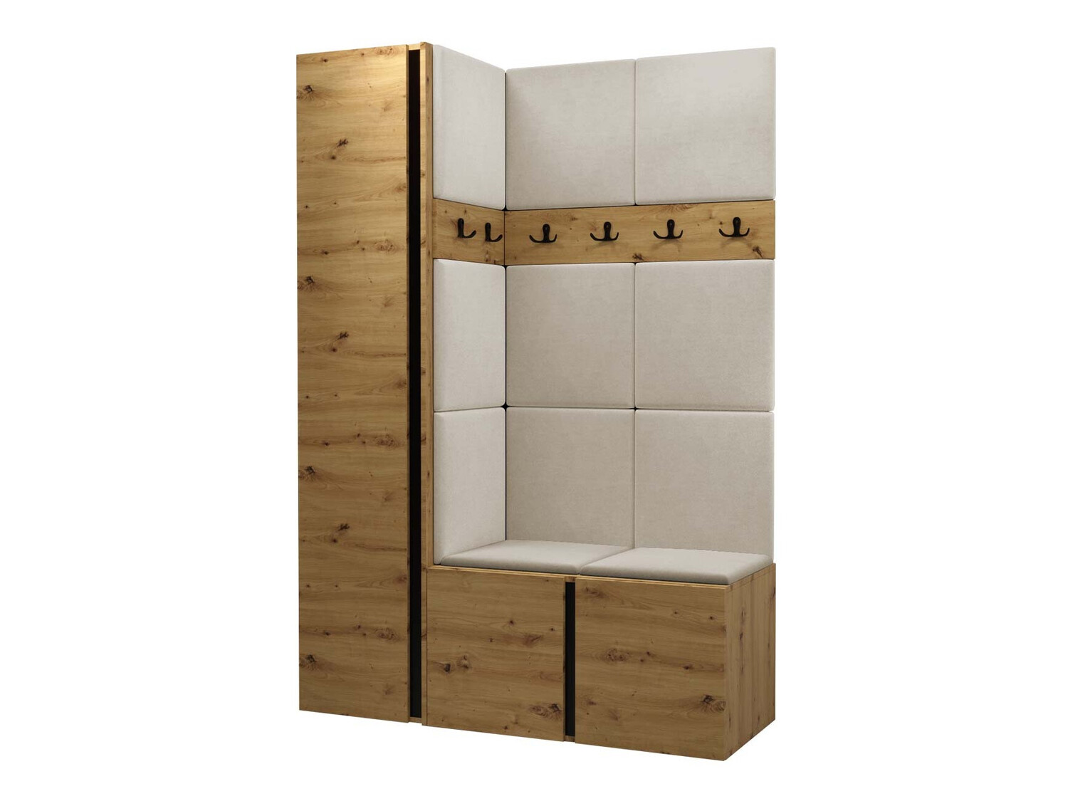 Set za hodnik Pinis IX (Hrast Artisan)