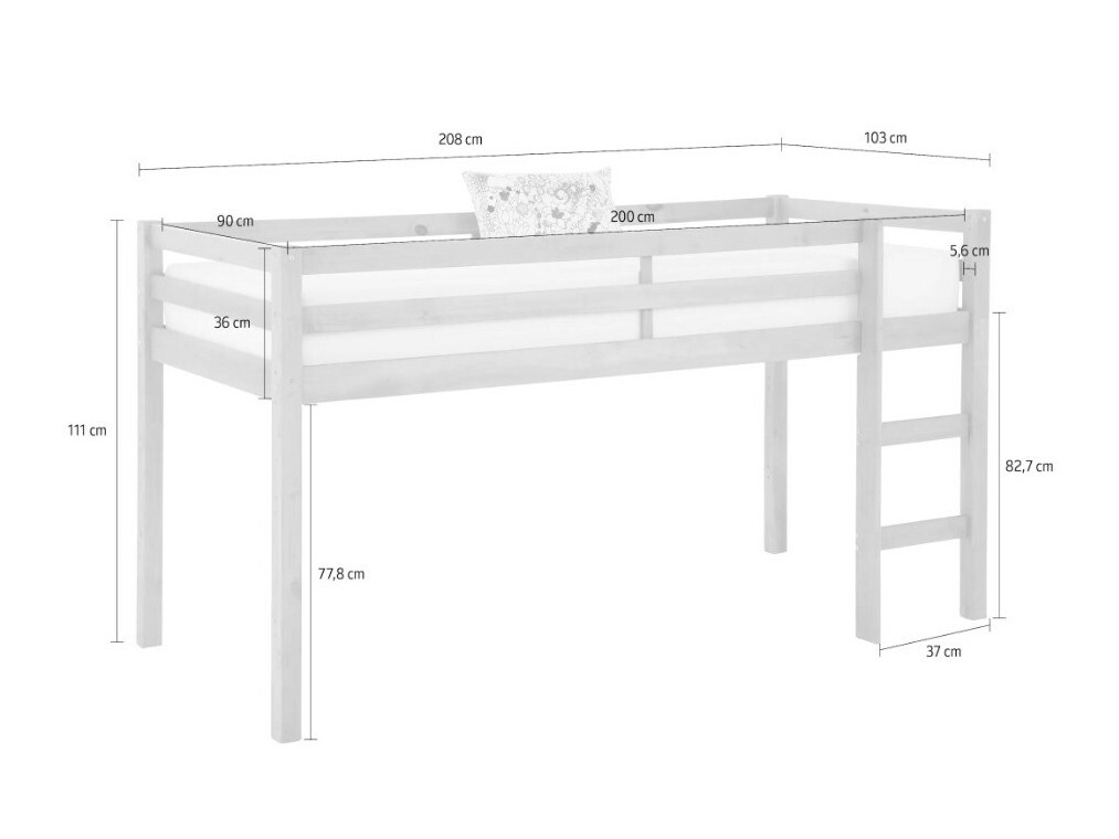 Krevet na platformi Ruvfiva 101 (Bor)