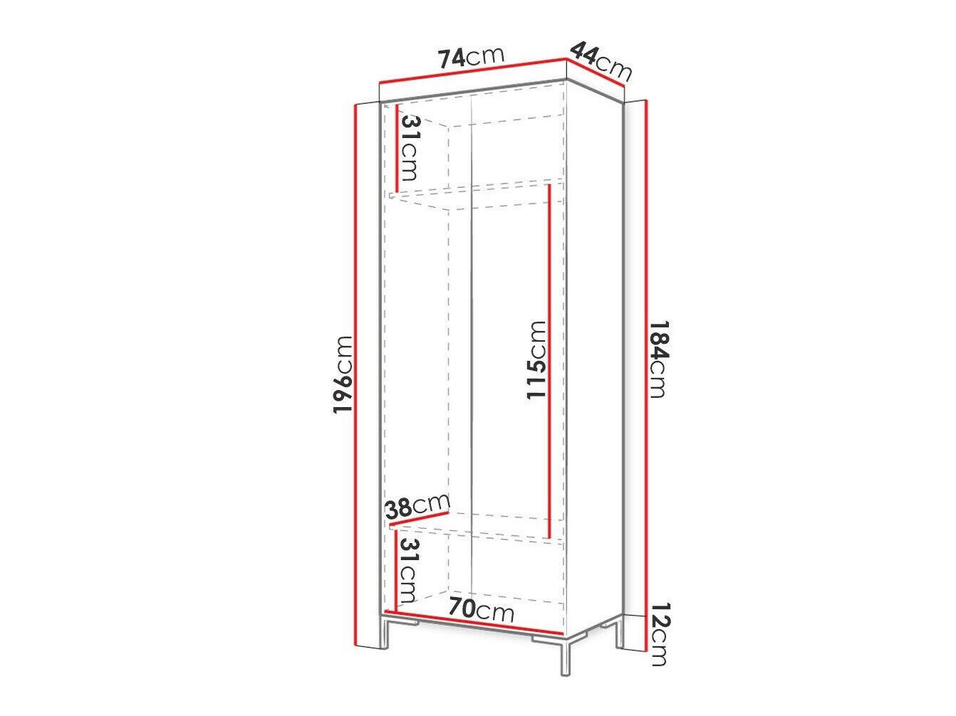 Ormar Tivsoa 110 (Bijela + Zlatno)