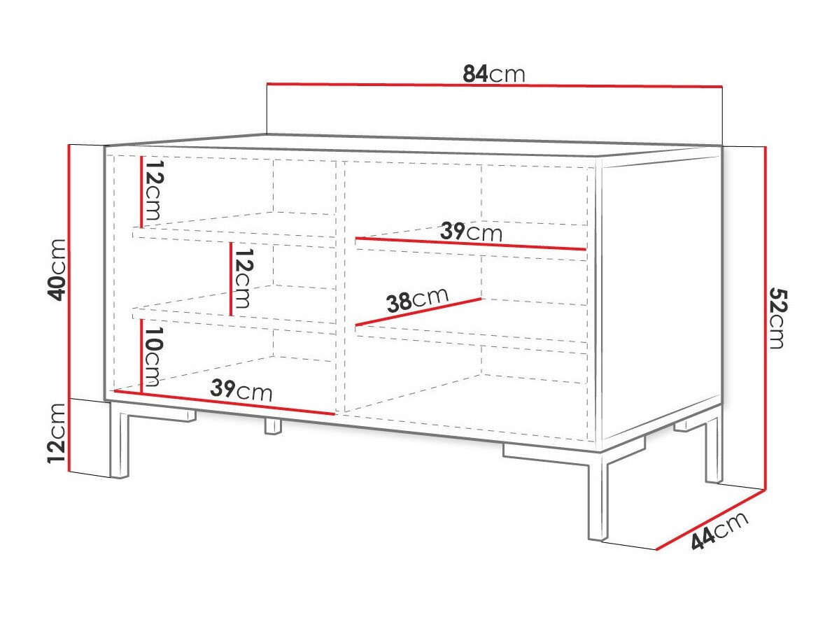Ormarić za cipele Tivsoa 111 (Bijela + Zlatno)