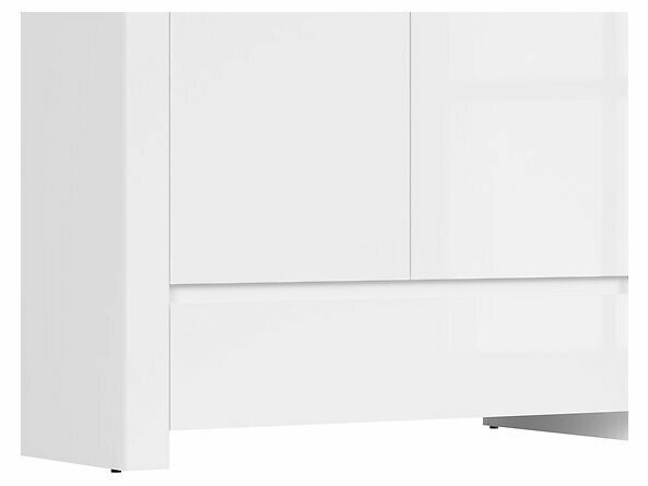 Ormar Sonsoru 110 (Bijela + Sjajno bijela + Hrast Wotan)