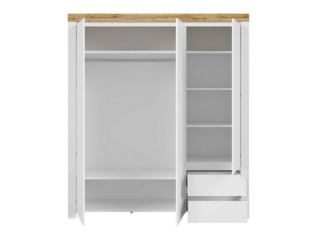 Ormar Sonsoru 120 (Bijela + Sjajno bijela + Hrast Wotan)