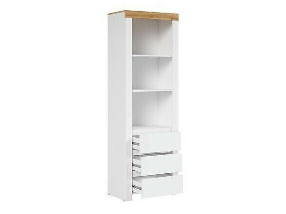 Polica Sonsoru 106 (Bijela + Sjajno bijela + Hrast)