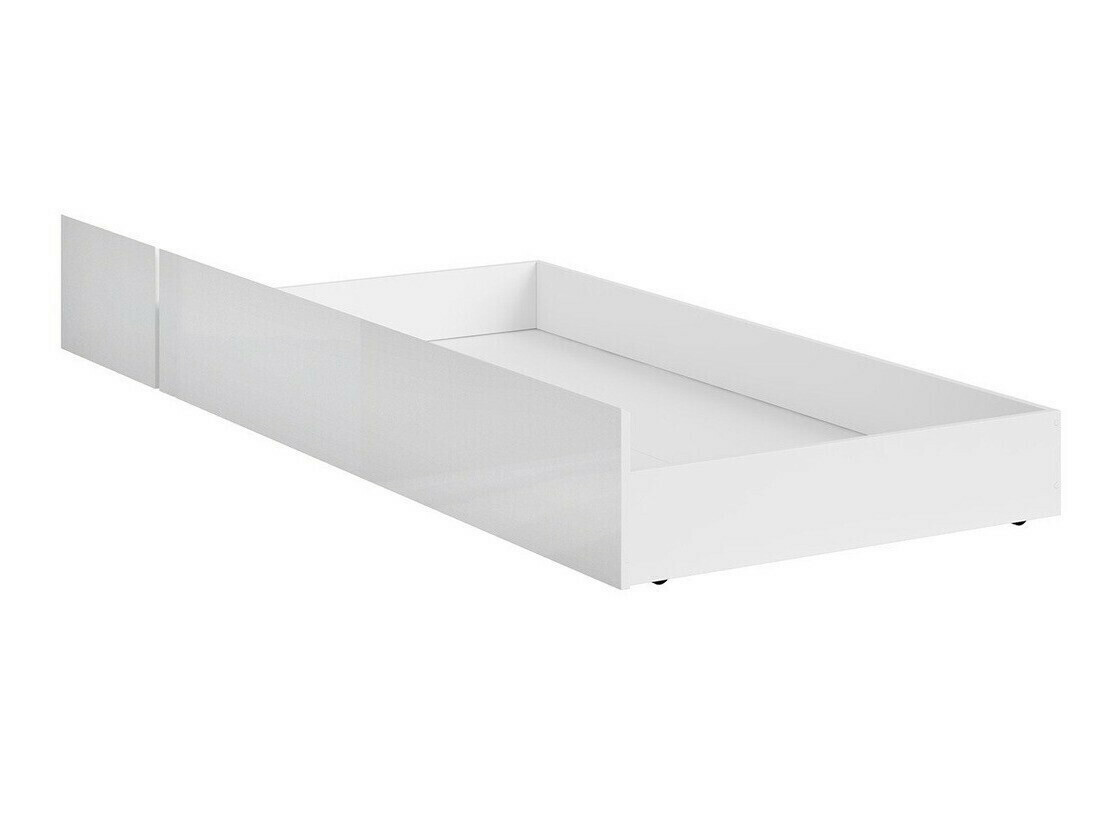 Kutija za posteljinu Sonsoru 133 (Bijela + Sjajno bijela + Wotan hrast)