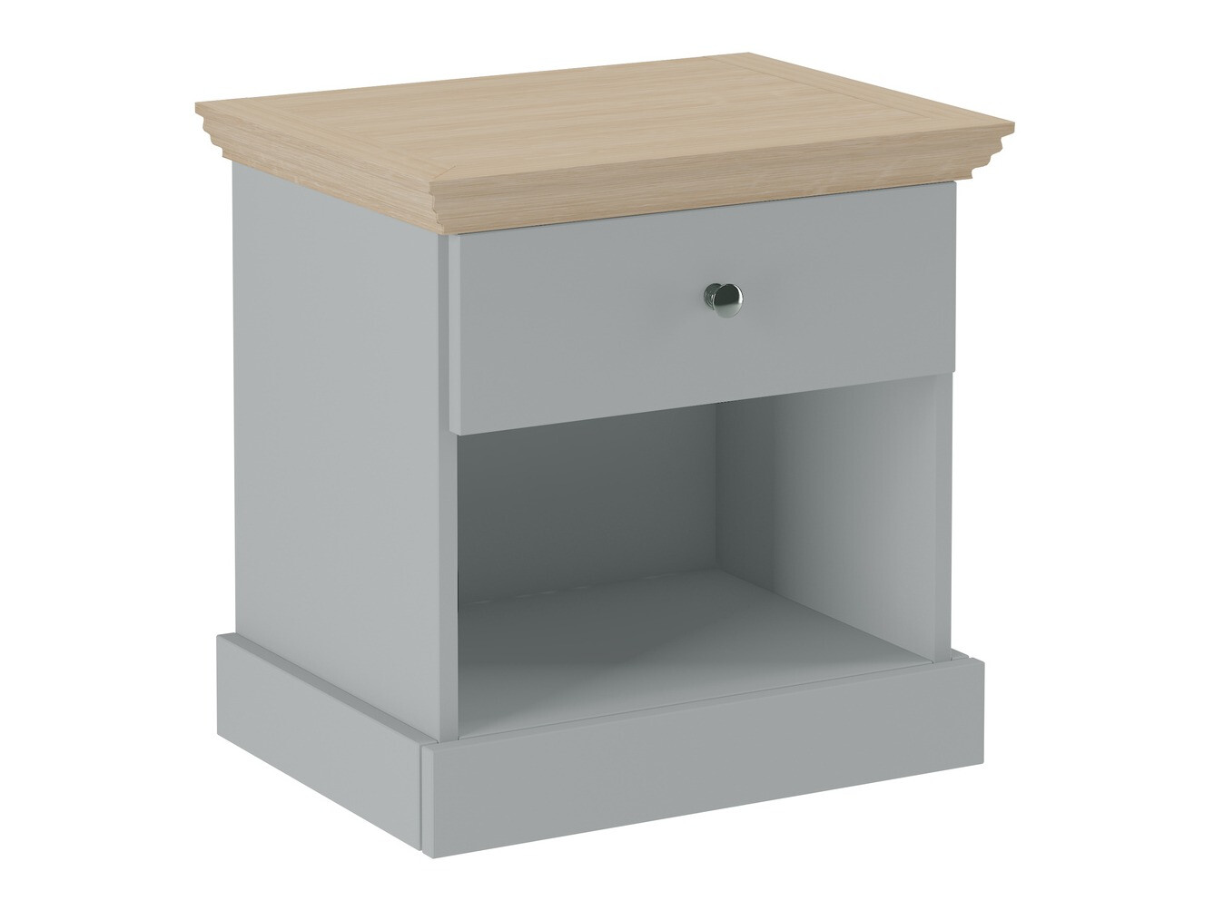 Noćni ormarić Lirveri 111 (Siva + Lagani hrast)