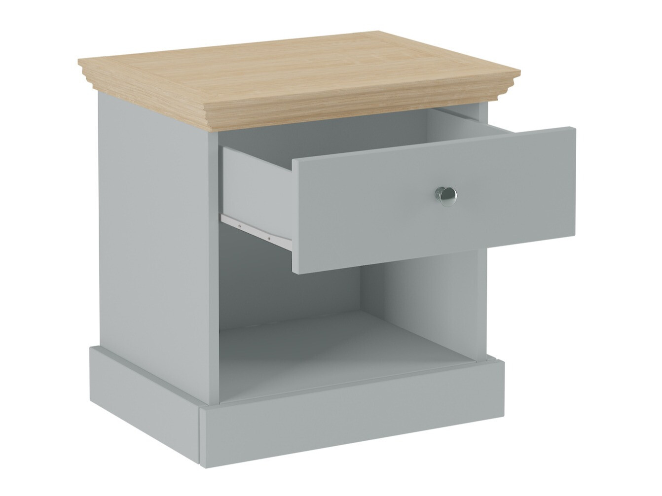 Noćni ormarić Lirveri 111 (Siva + Svijetli hrast)