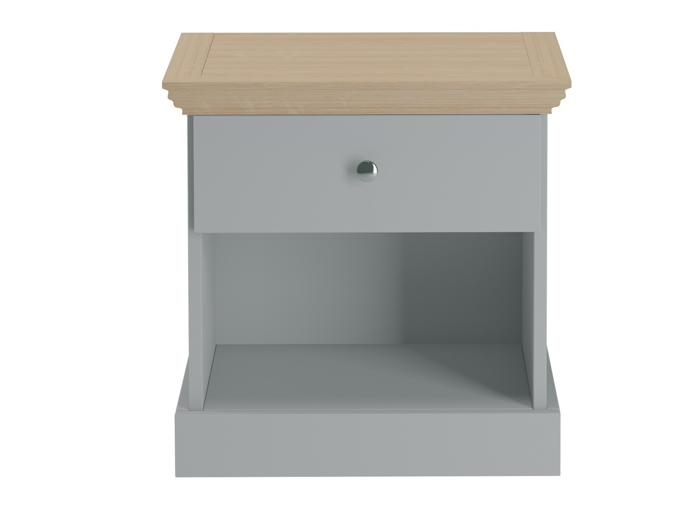 Noćni ormarić Lirveri 111 (Siva + Svijetli hrast)