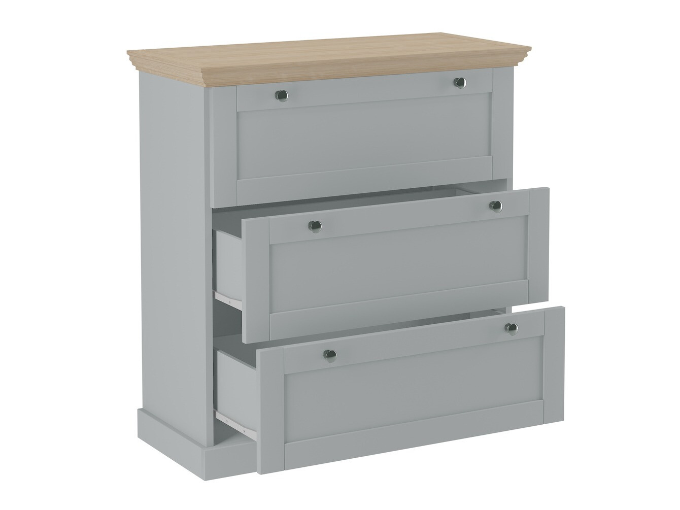 Komoda Lirveri 110 (Siva + Svijetli hrast)