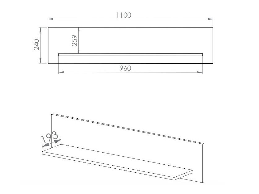 Zidna polica Larnolo 119