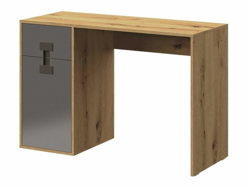 Uredski stol Florevi 100 (Sjajno sivo + Hrast Artisan)