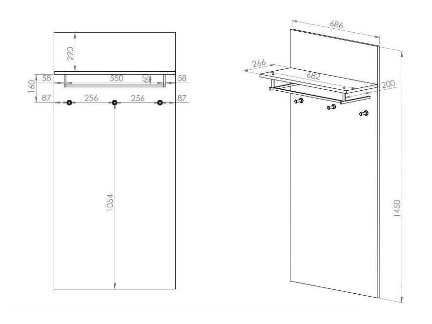 Vješalica Larnolo 123