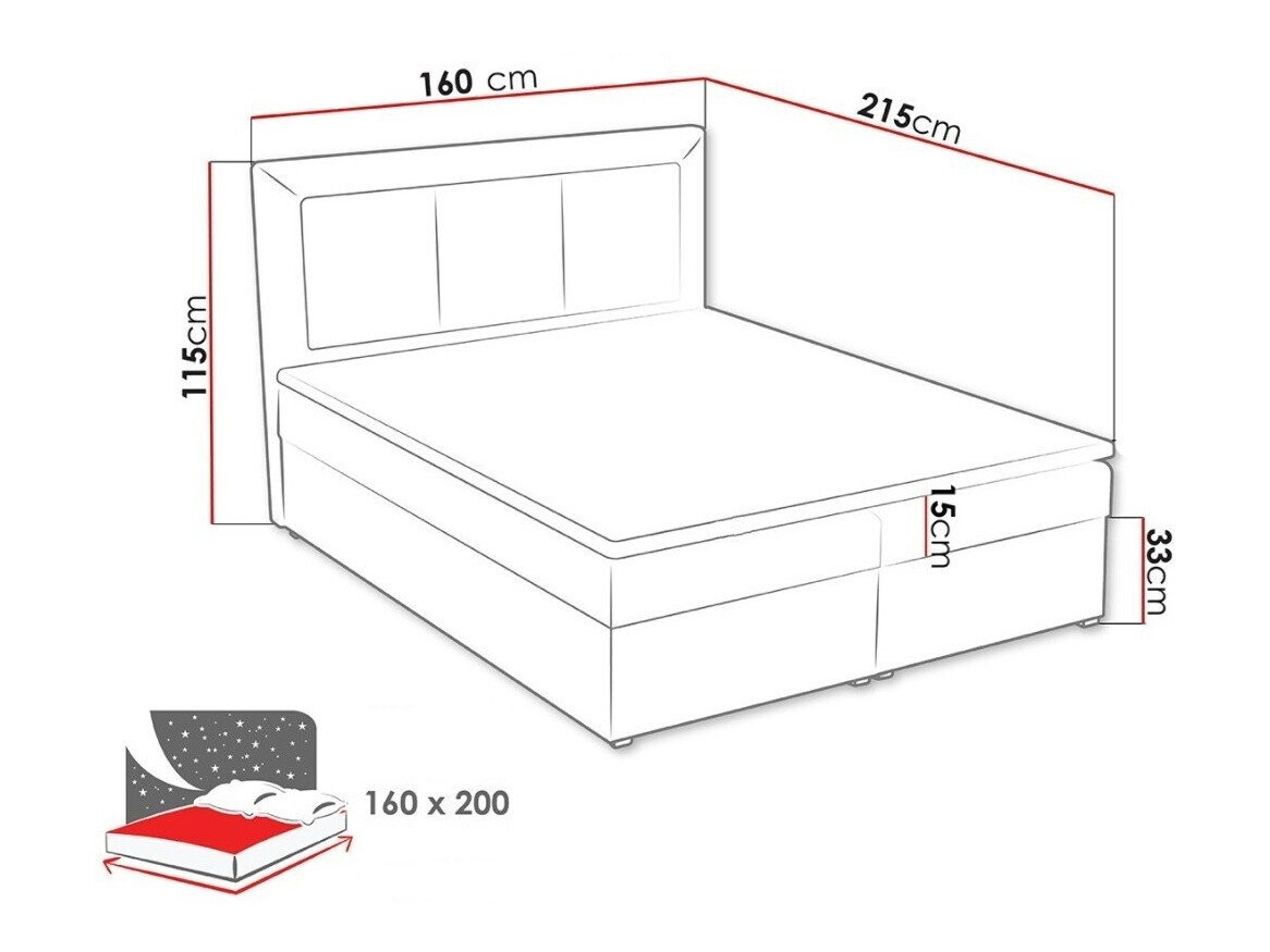 Boxspring krevet Pomona 114 (Victoria 14 853)