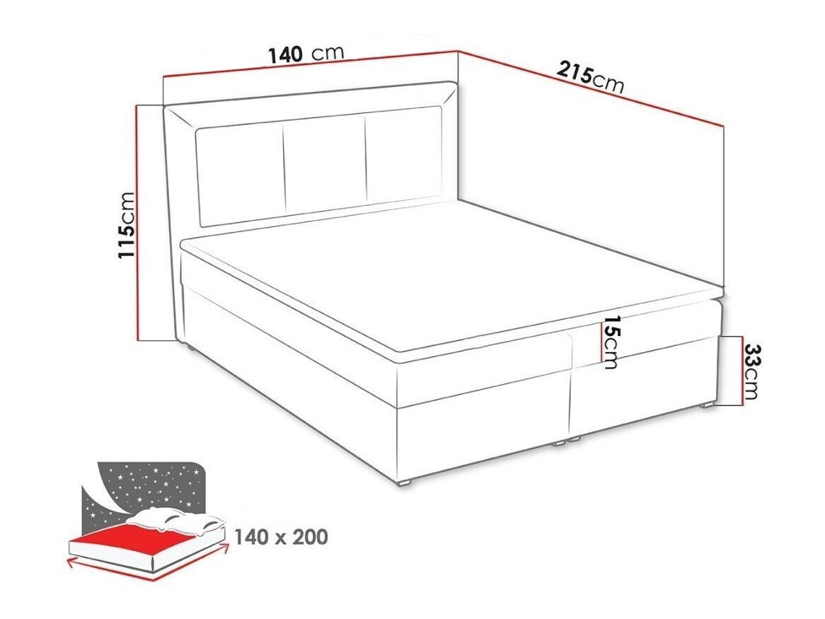 Boxspring krevet Pomona 114 (Victoria 14 864)