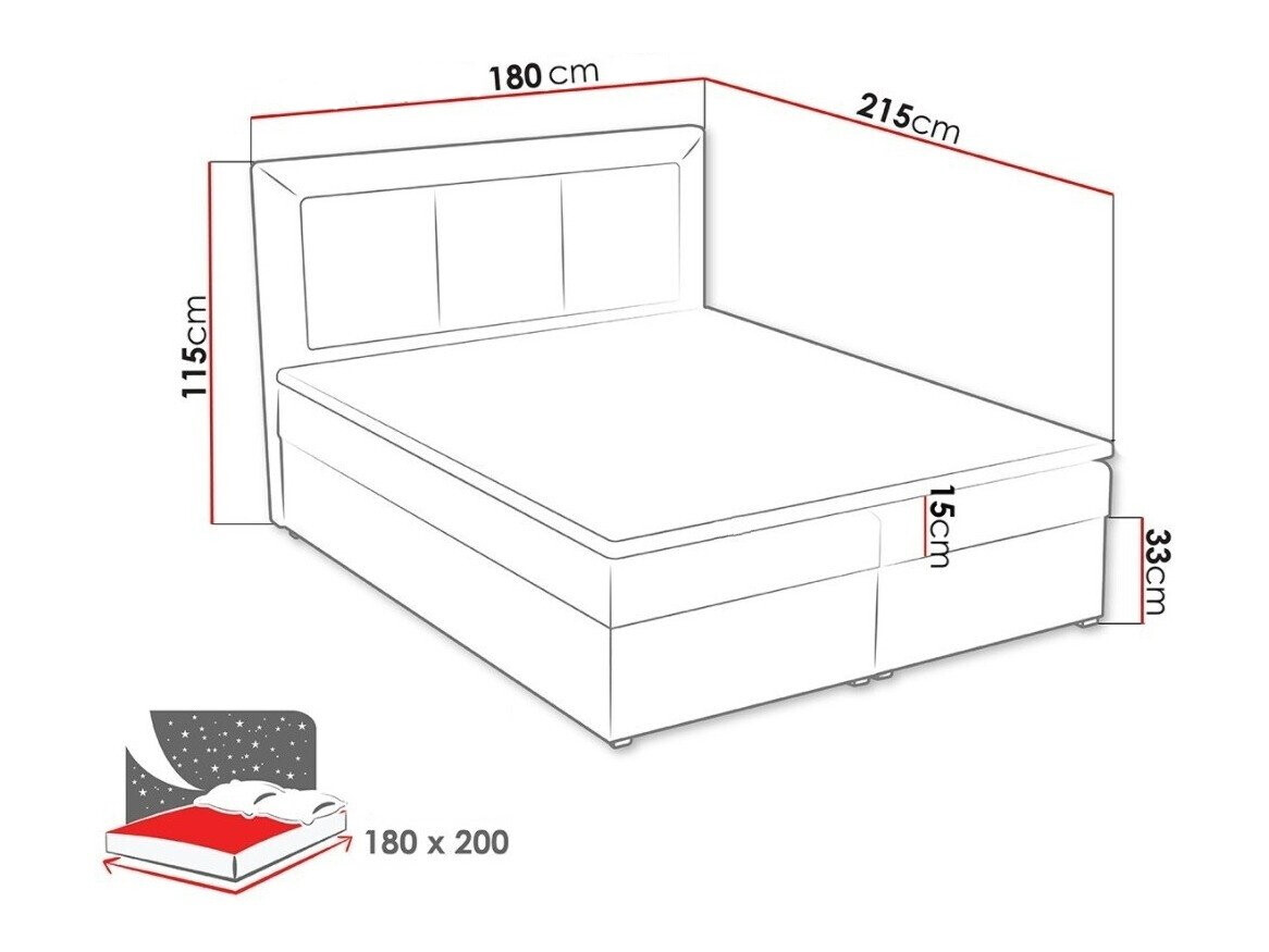 Boxspring krevet Pomona 114 (Victoria 14 865)