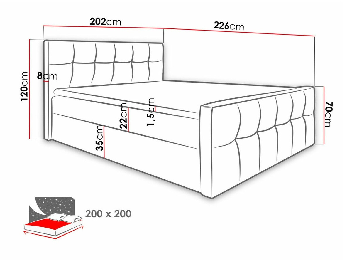 Boxspring krevet Scriptum (Soft 010)
