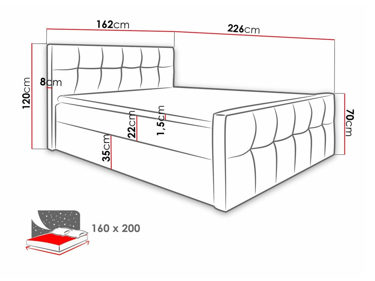 Boxspring krevet Scriptum (Soft 011)