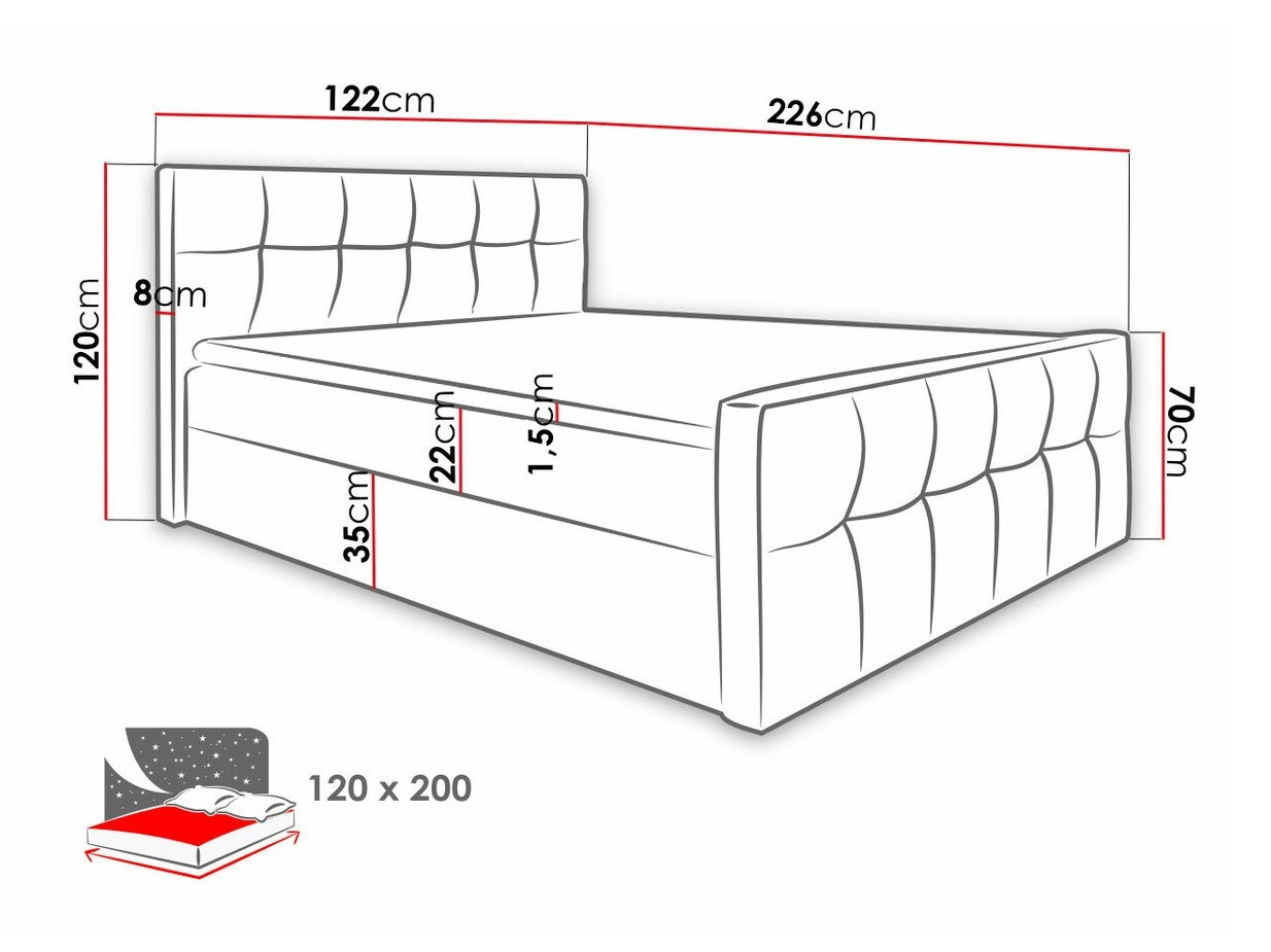 Boxspring krevet Scriptum (Soft 017)