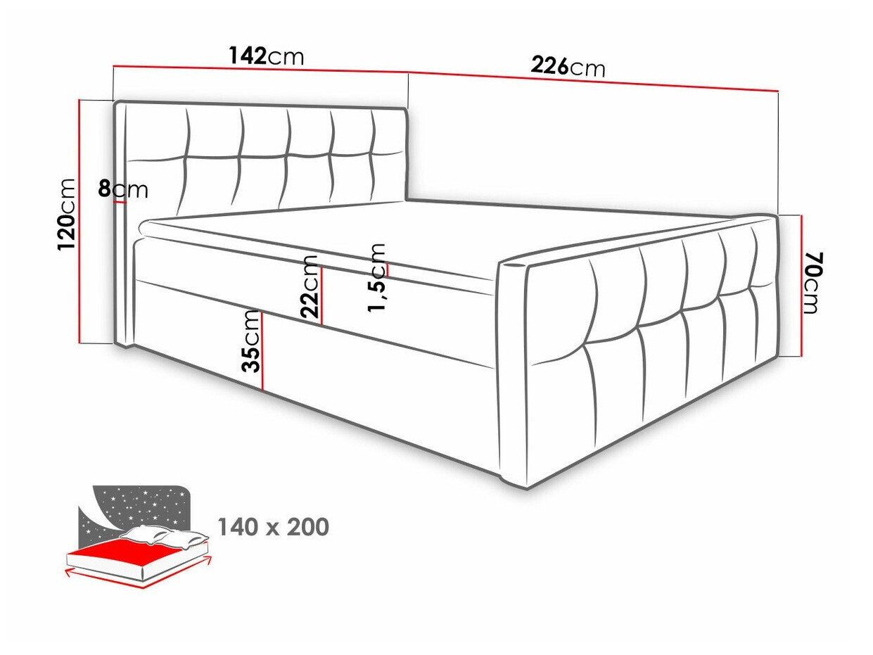 Boxspring krevet Scriptum (Soft 017)