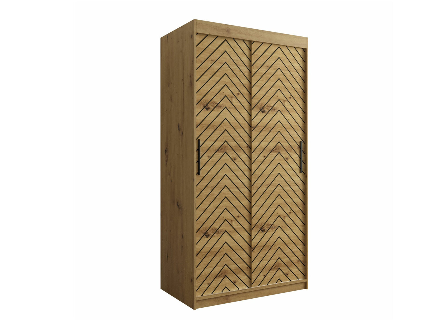 Ormar Hartford 306 (Hrast Artisan + Crna)