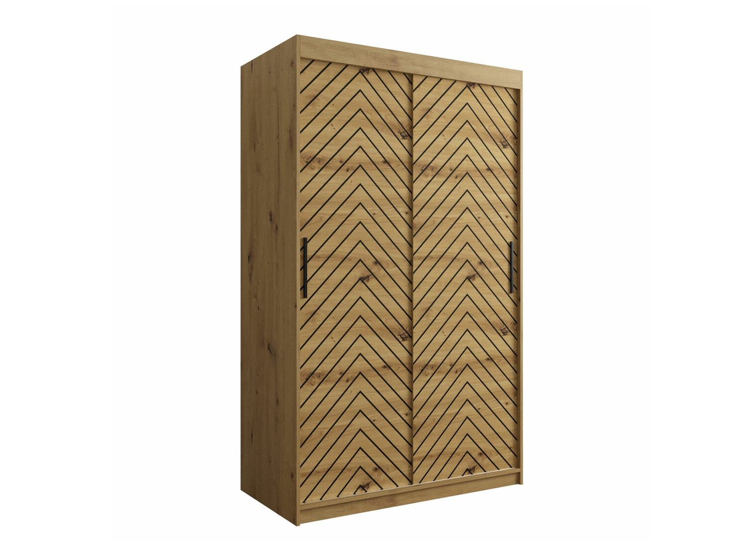 Ormar Hartford 308 (Artisan hrast + Crna)