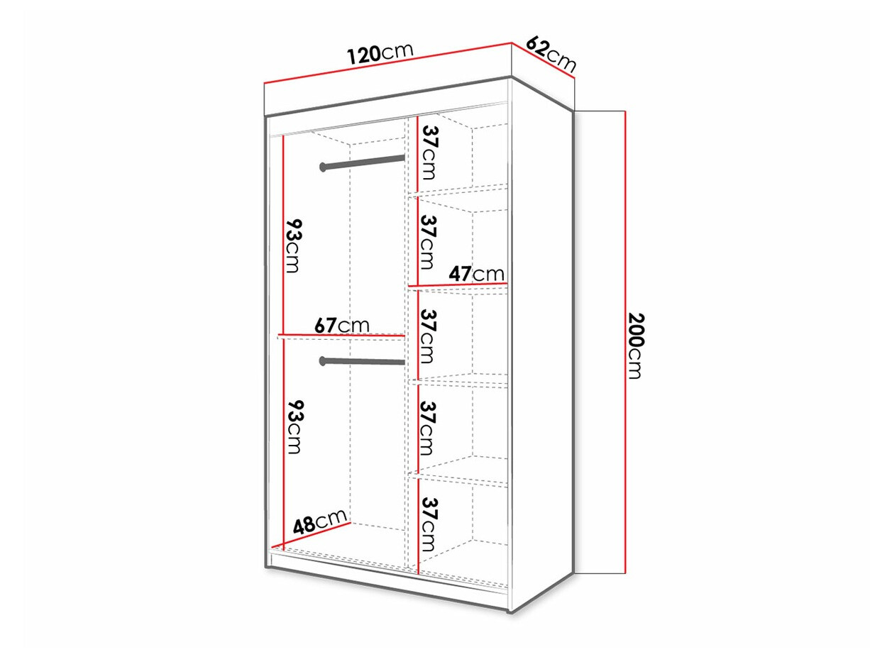 Ormar Hartford 308 (Bijela + Crna)