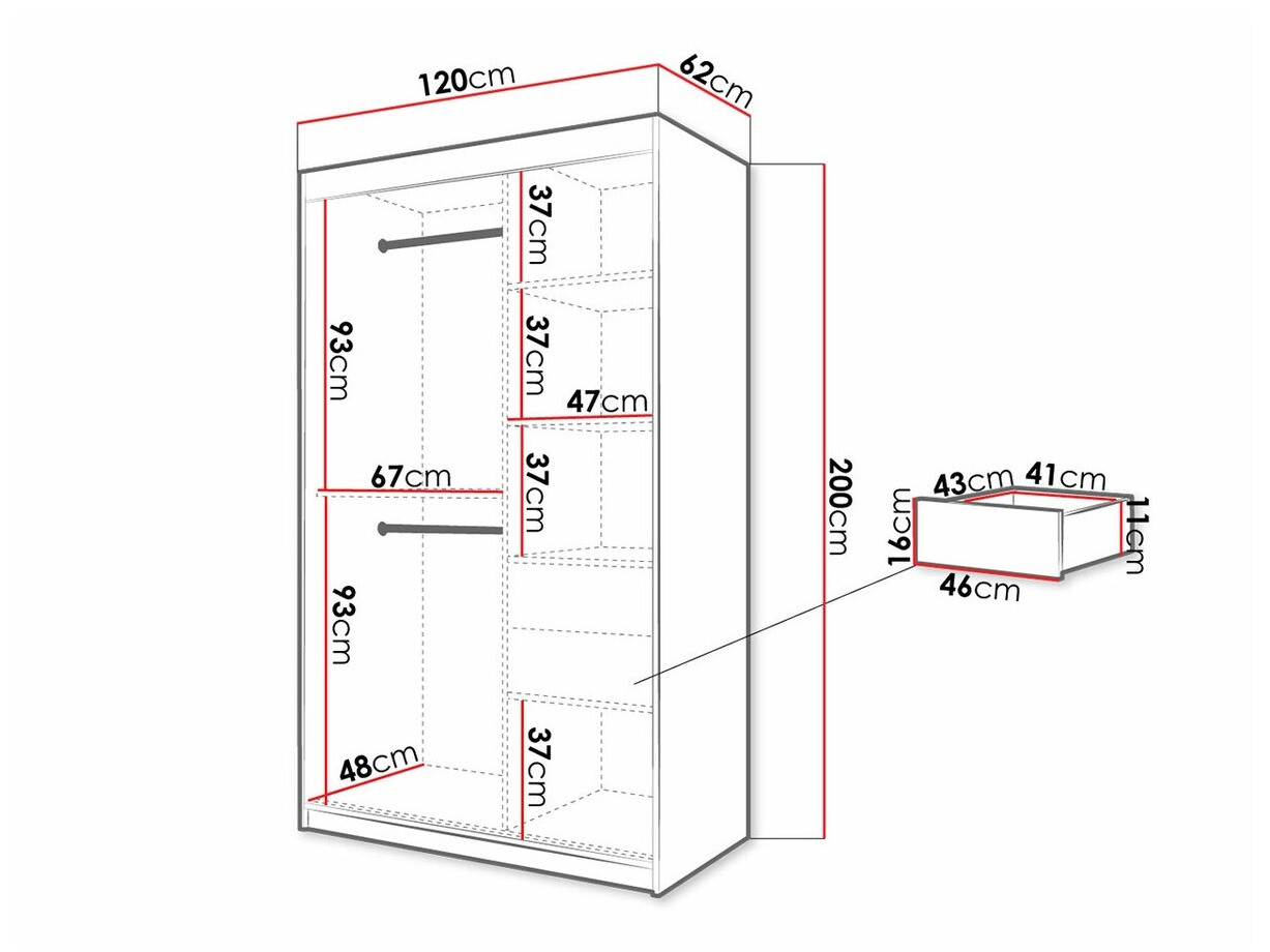 Ormar Hartford 309 (Bijela + Crna)